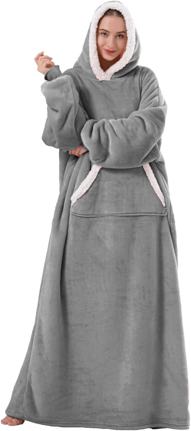 Loft & Aura™ Oversized Flannel Hoodie Blanket