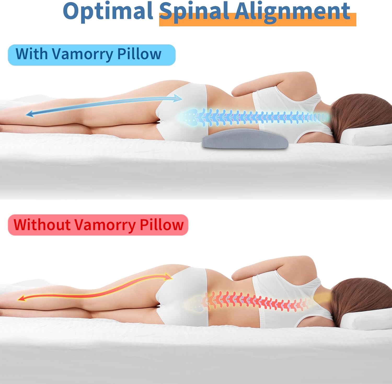 Loft & Aura™ Ergonomic Lumbar Support Pillow