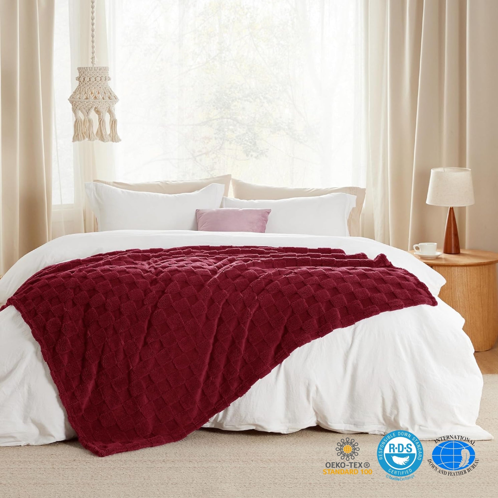 Loft & Aura™ Cozy Checkered Fleece Throw Blanket