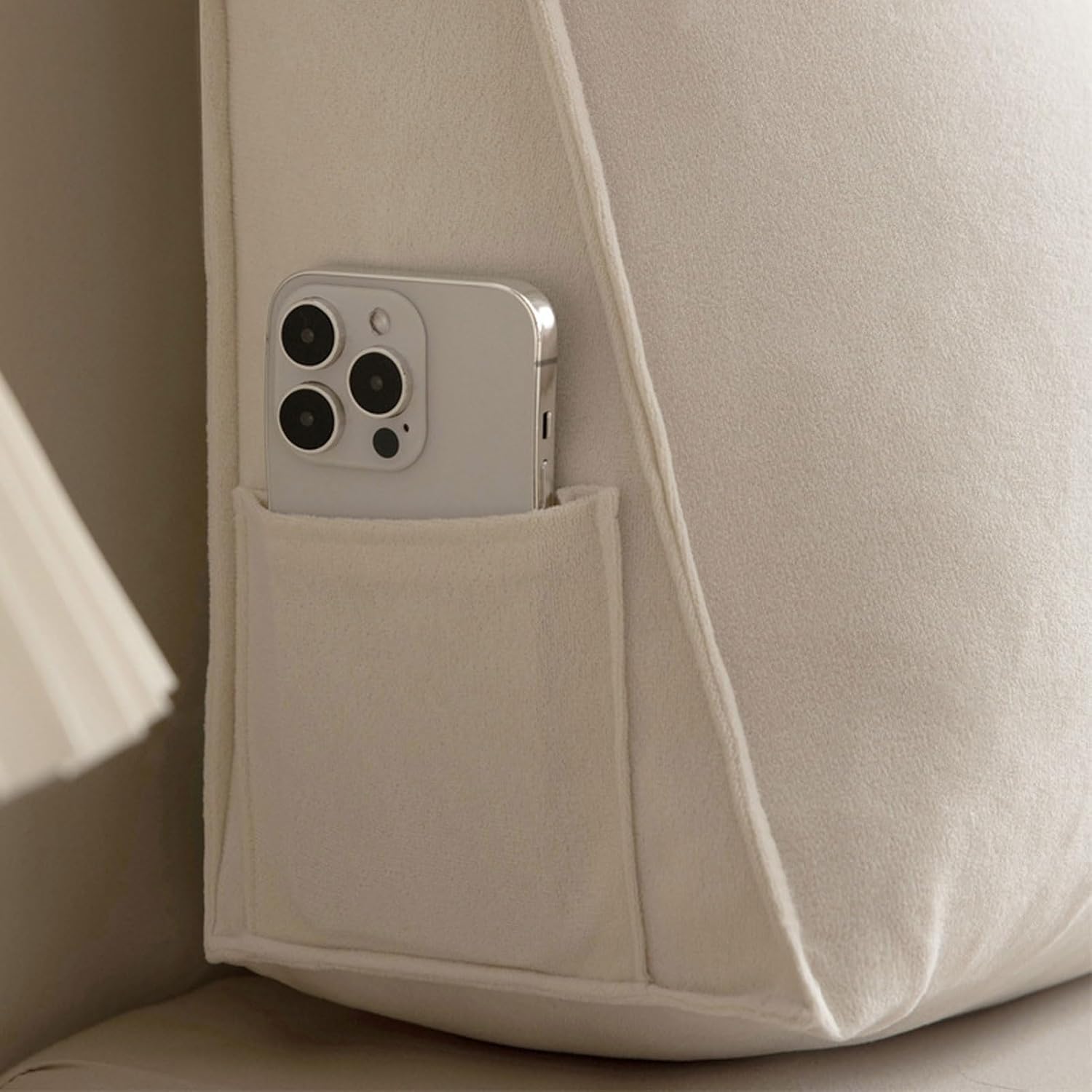 Loft & Aura™ Large Triangle Headboard Pillow Ergonomic Wedge Backrest