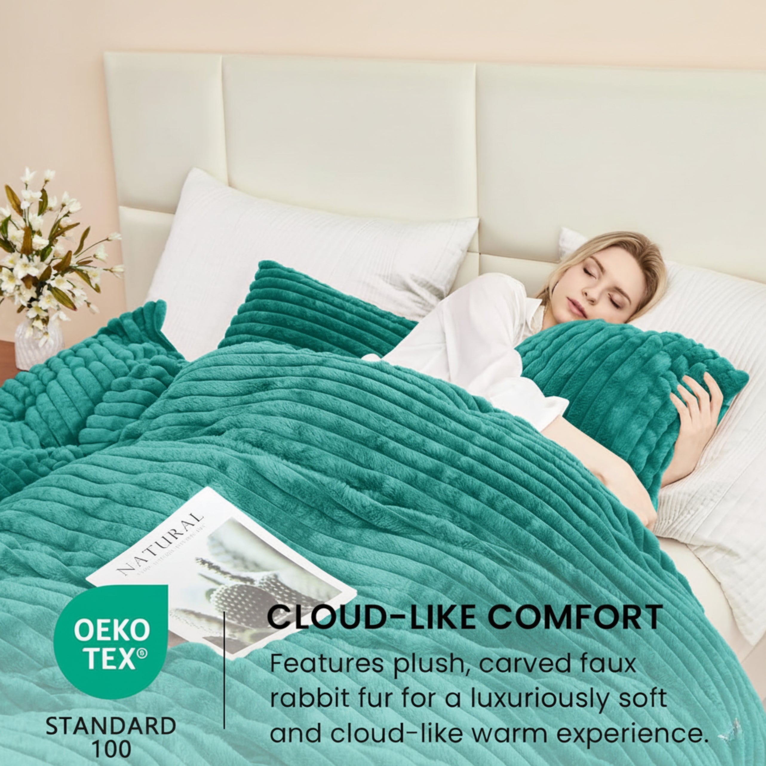 Loft & Aura™ Winter Warm Fleece Bedding Set with Pillowcase