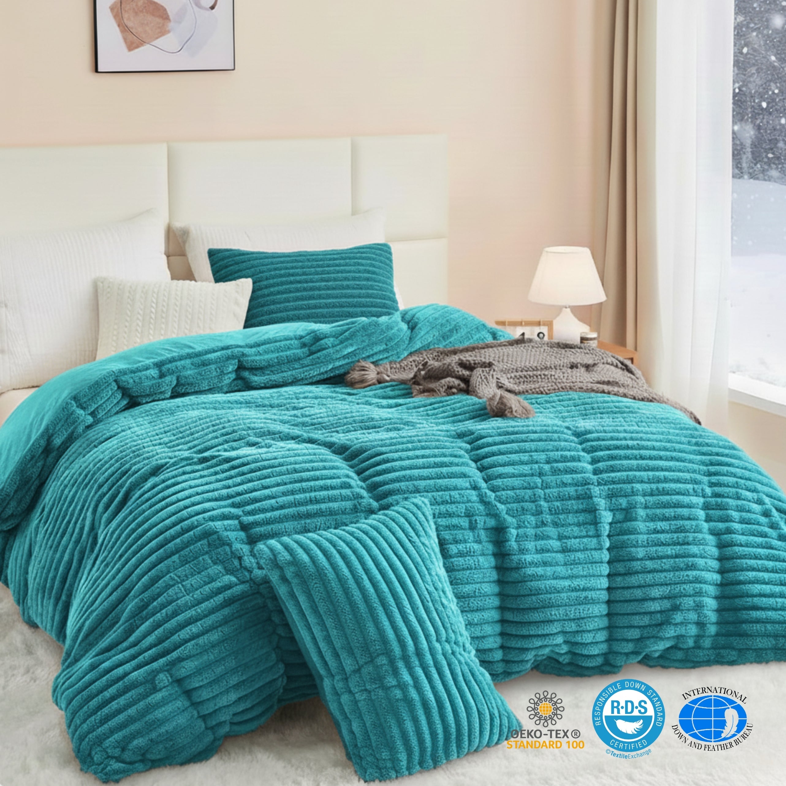 Loft & Aura™ Winter Warm Fleece Bedding Set with Pillowcase