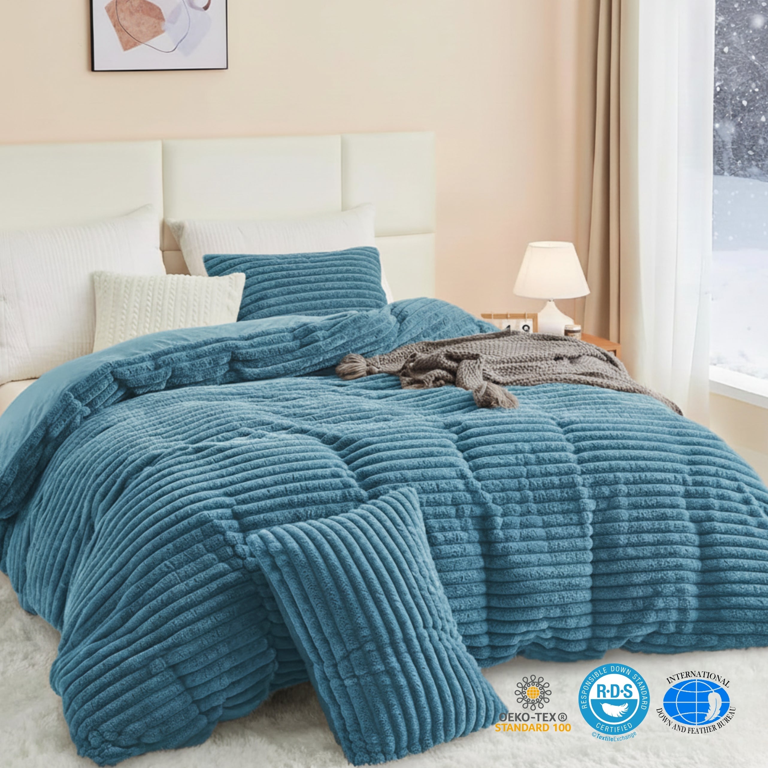 Loft & Aura™ Winter Warm Fleece Bedding Set with Pillowcase