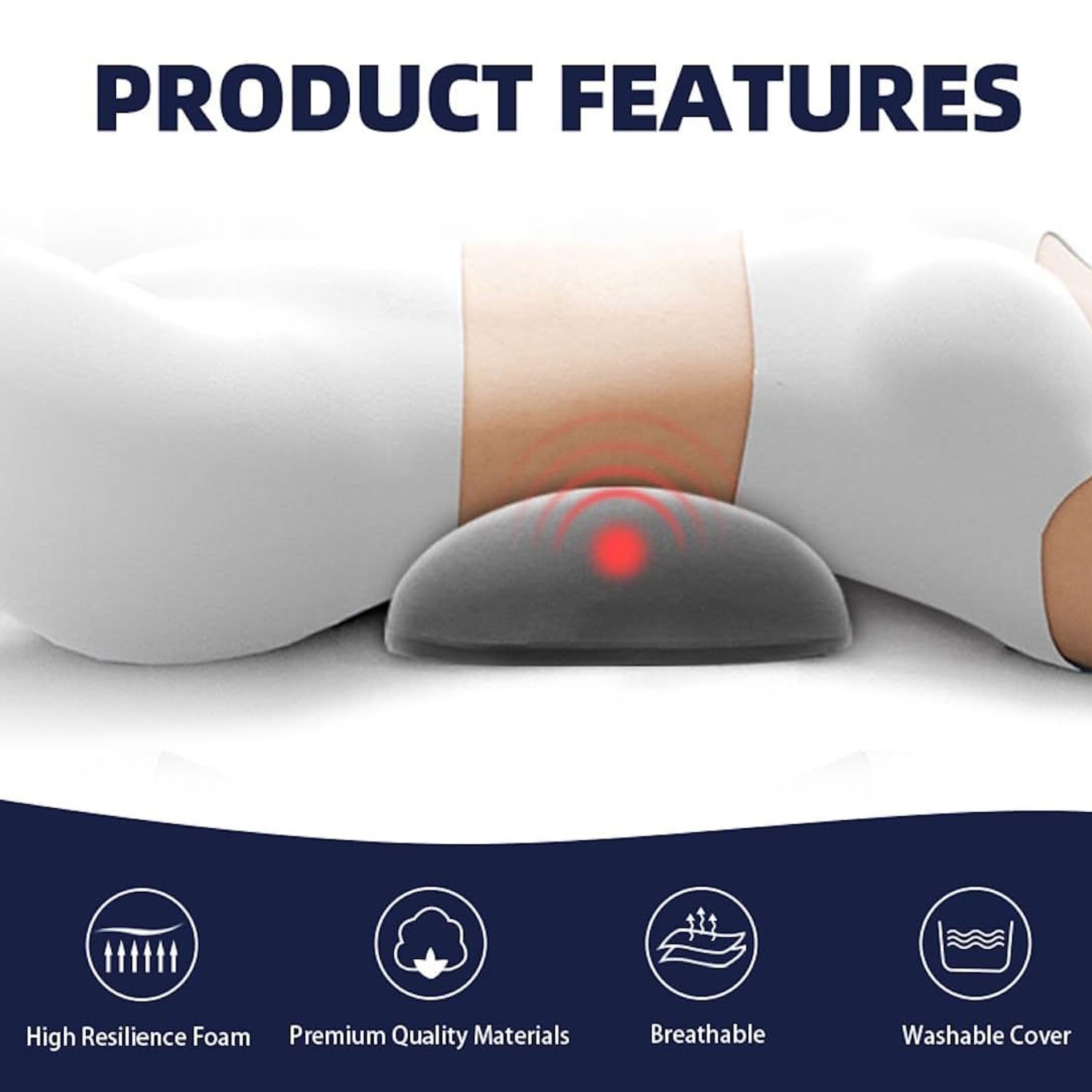 Loft & Aura™ Lumbar Memory Foam Support Cushion