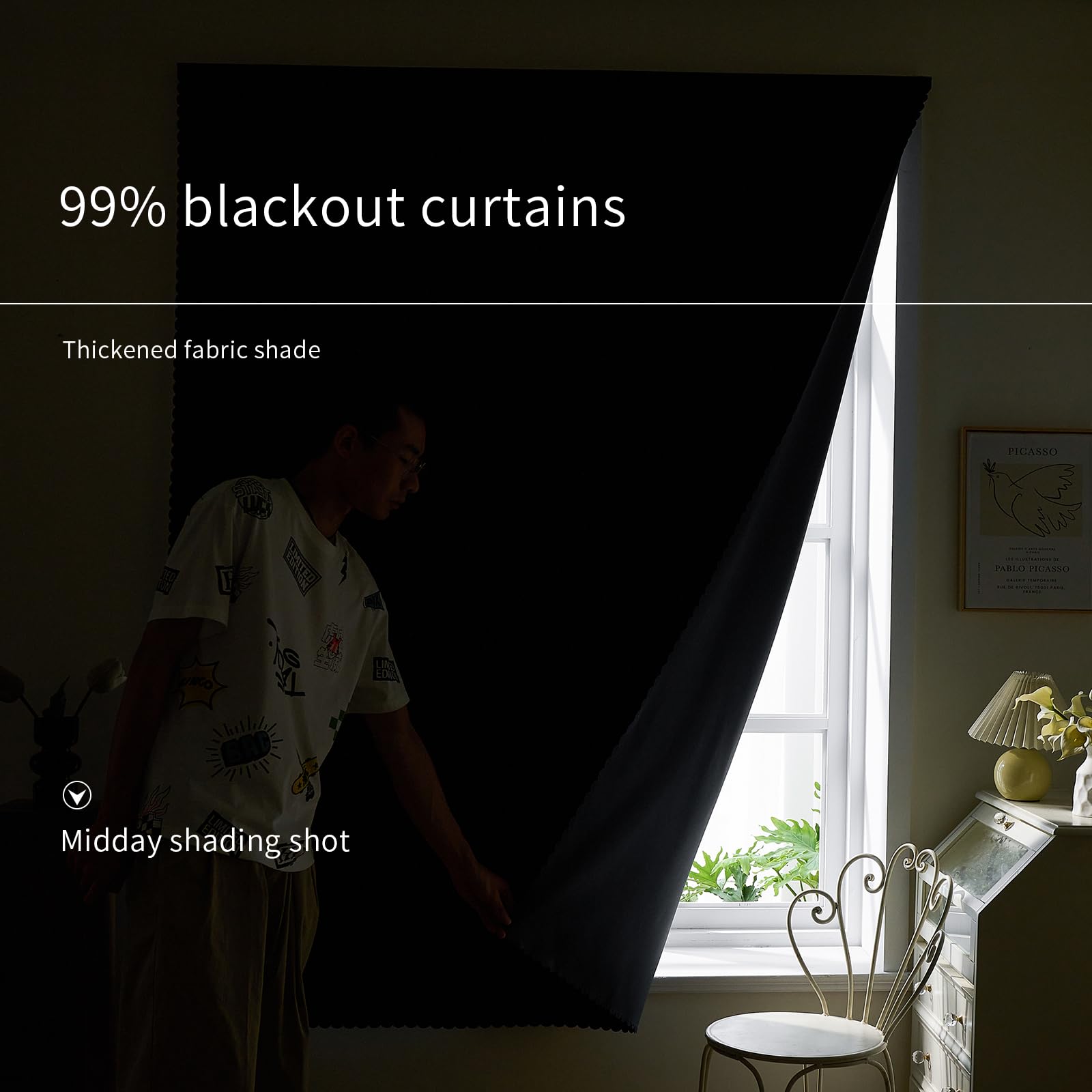 Loft & Aura™ Portable Blackout Sunshade Curtains