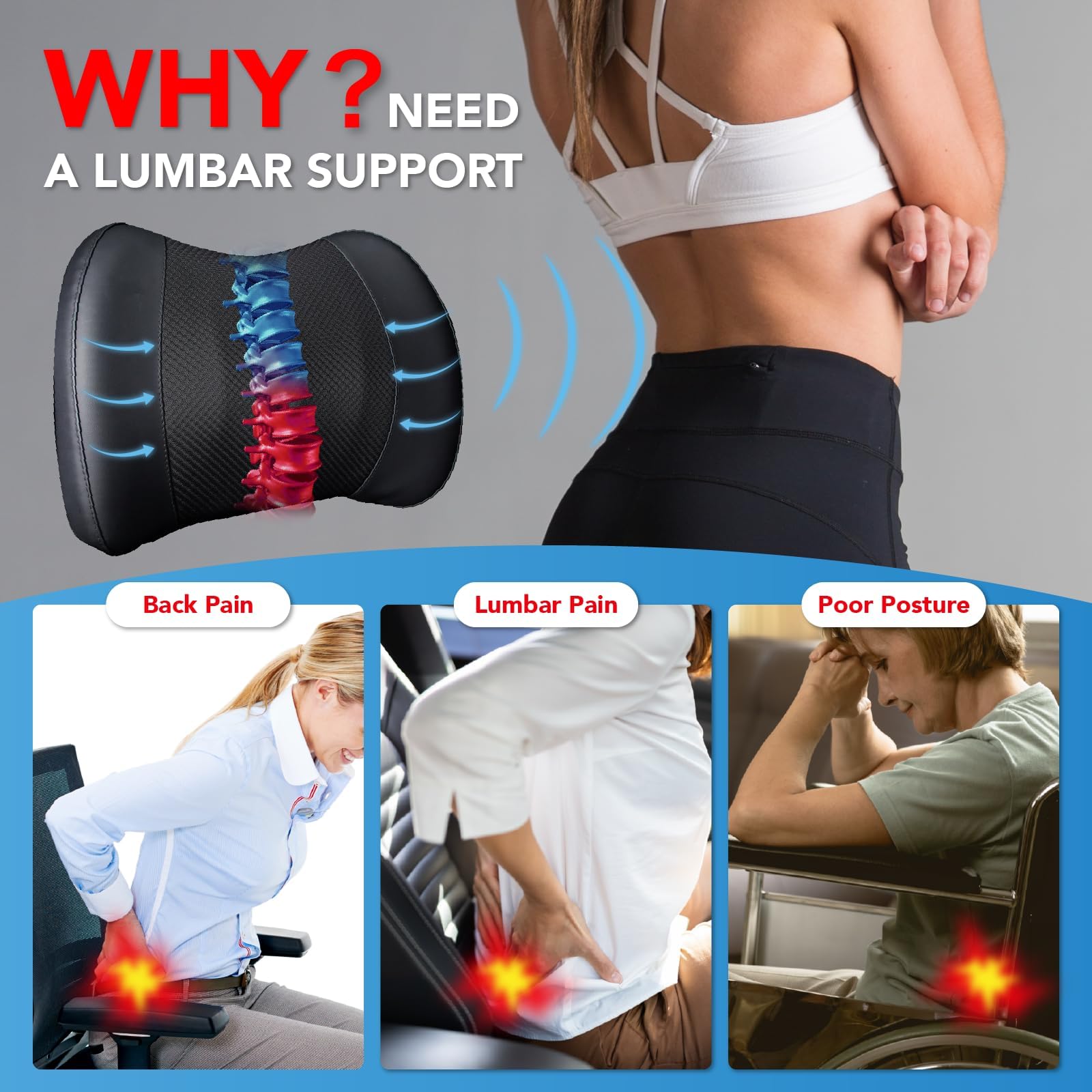 Loft & Aura™ Superior Lumbar Support Cushion