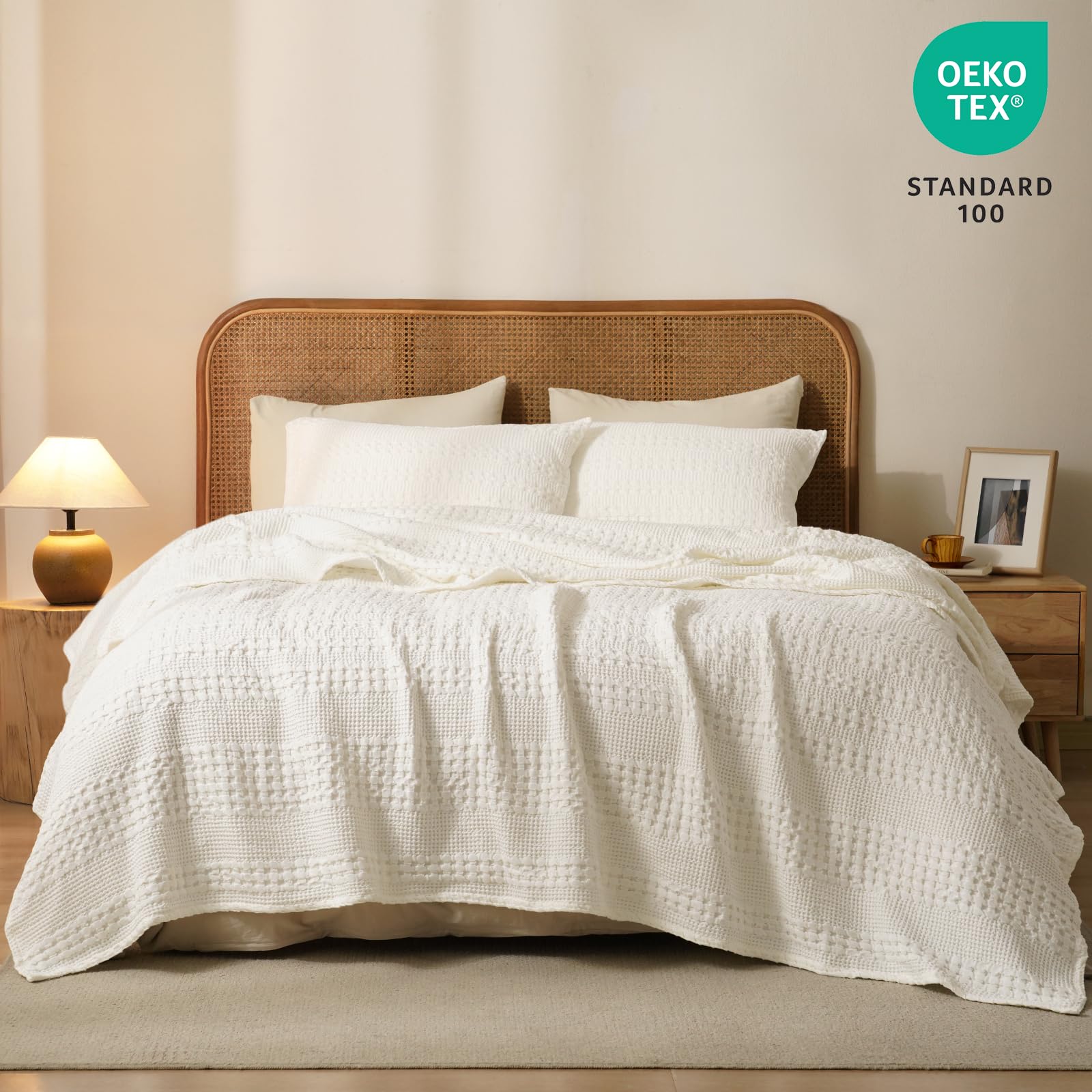 Loft & Aura™ Cotton Waffle Weave Summer Blanket