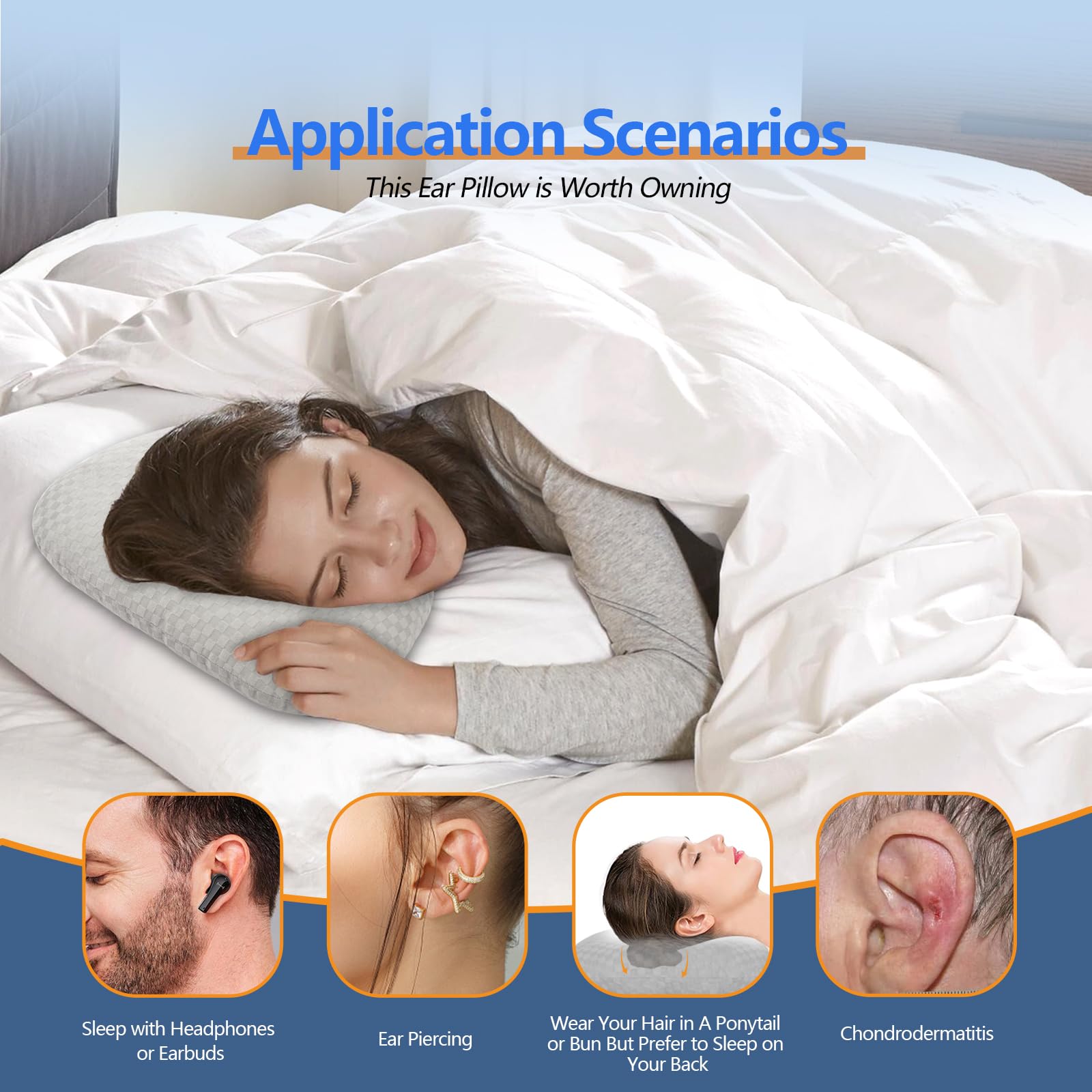 Loft & Aura™ Adjustable Ear Support Pillow