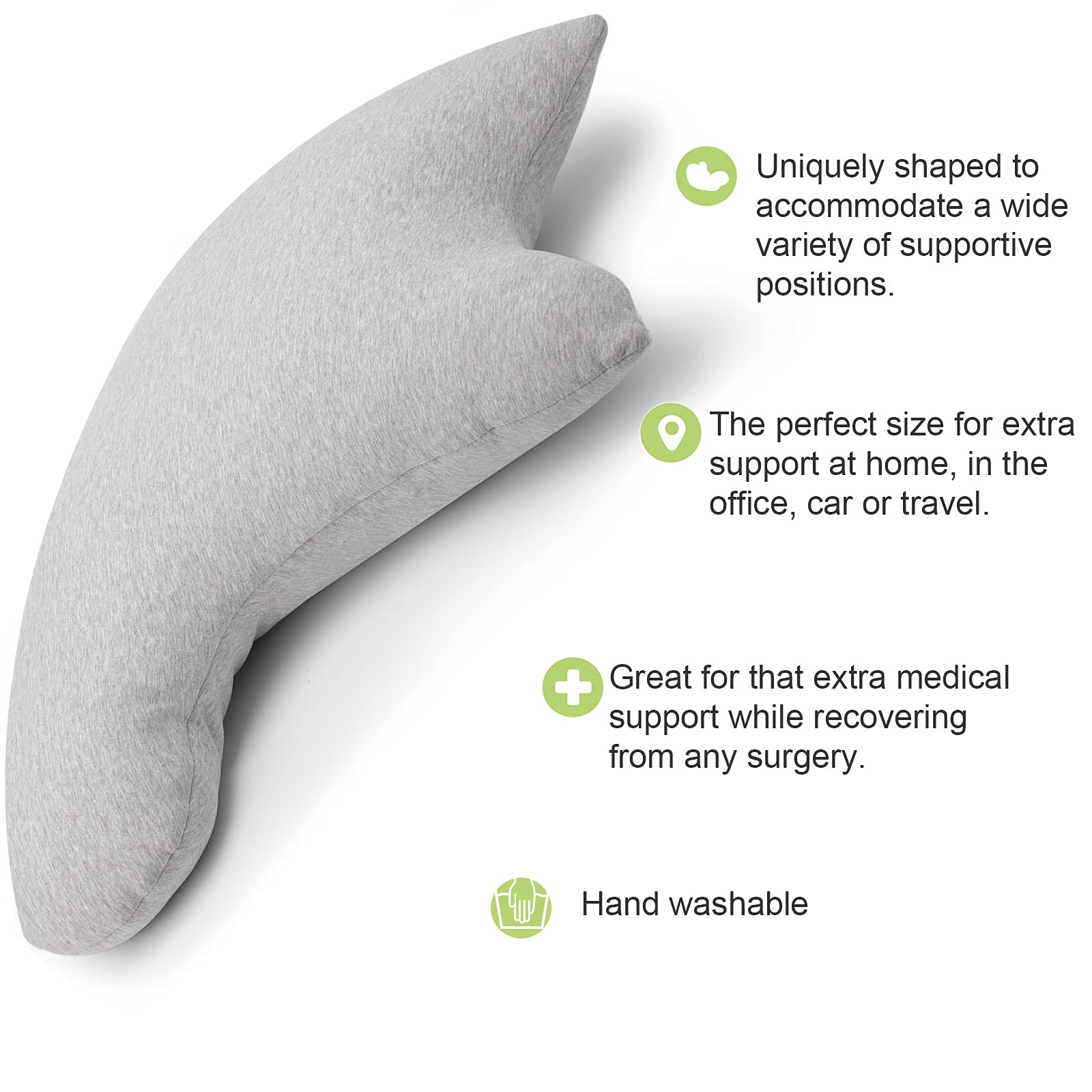 Loft & Aura™ Ergonomic Recovery Support Pillow