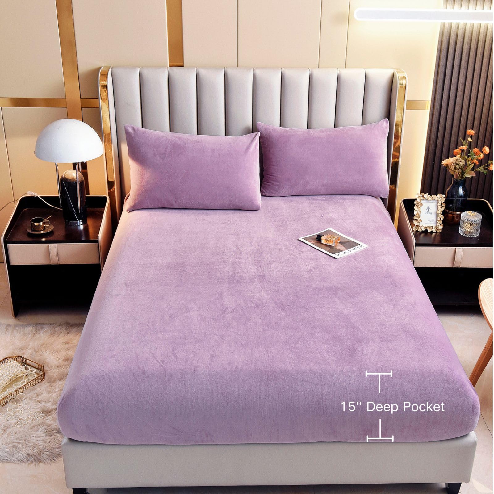 Loft & Aura™ Velvet Thermal Mattress Cover