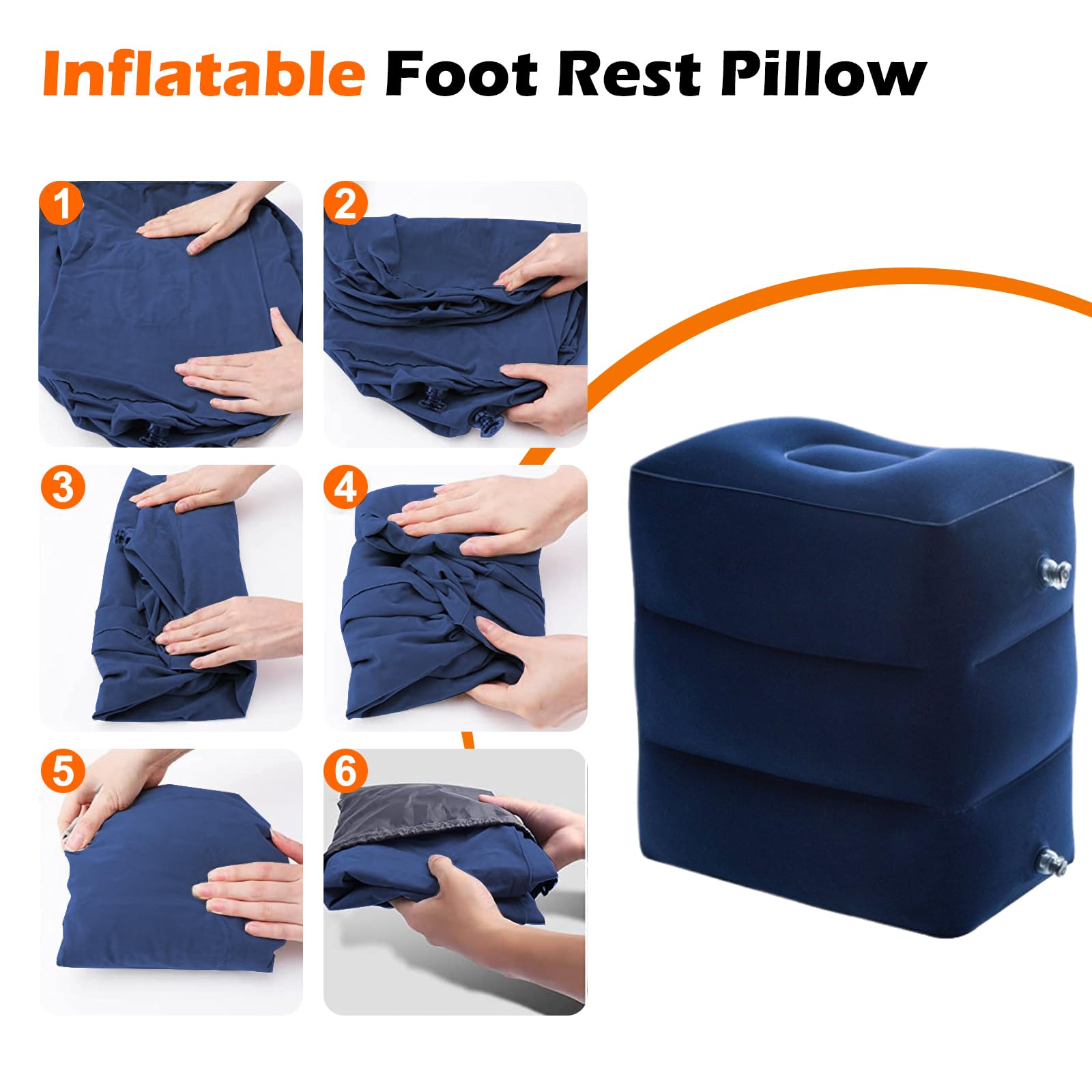 Loft & Aura™ Inflatable Foot Rest Pillow
