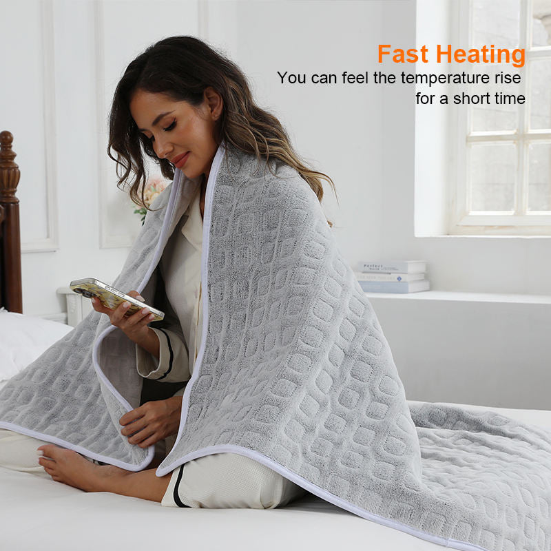 Loft & Aura™ Weighted Heating Blanket for Soothing Comfort