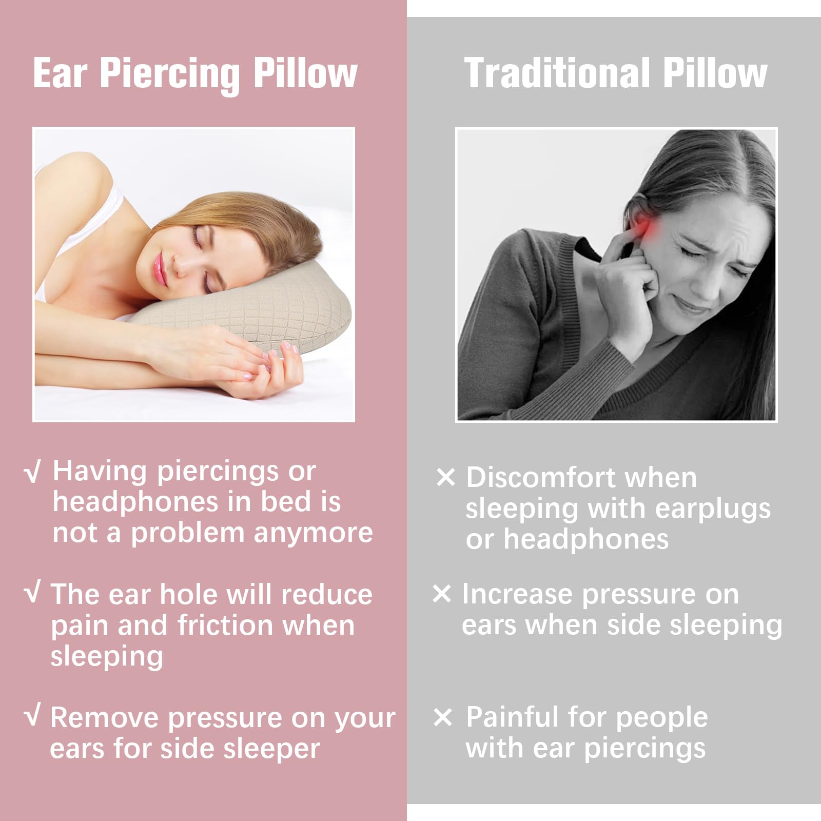 Loft & Aura™ Cotton Comfort Ear Pillow