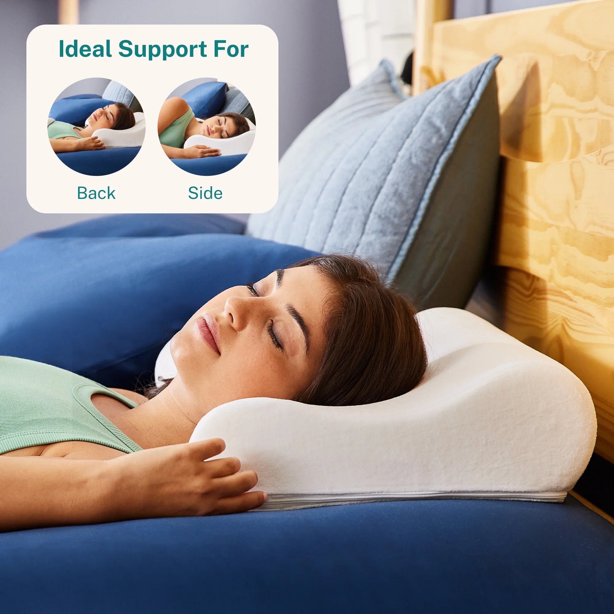 Loft & Aura™ Contour Memory Foam Pillow