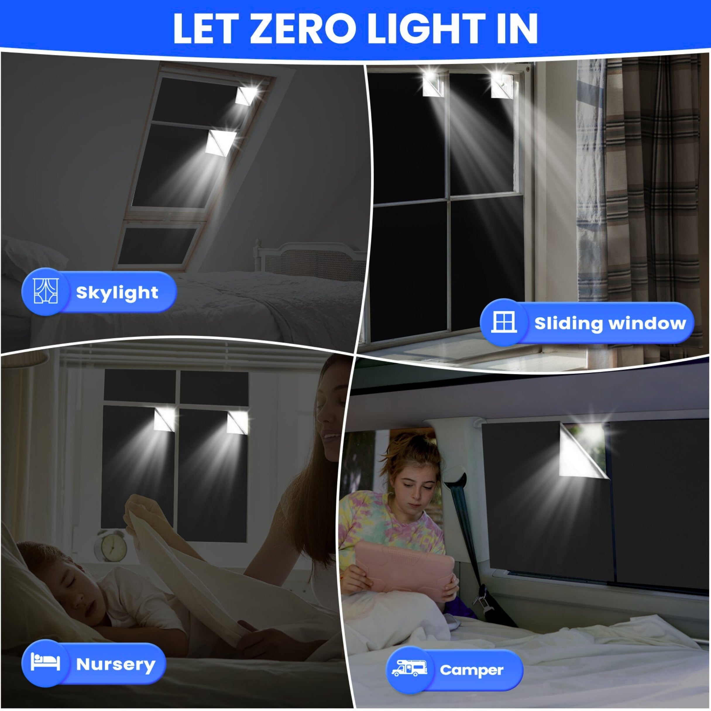 Loft & Aura™ Magnetic Portable Blackout Window Shades