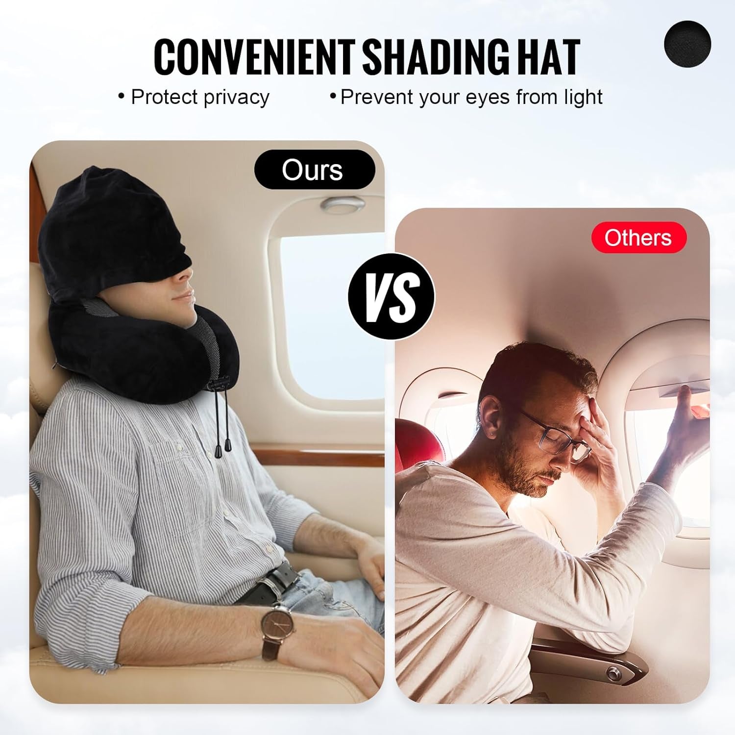 Loft & Aura™ Hooded U-Shaped Travel Pillow