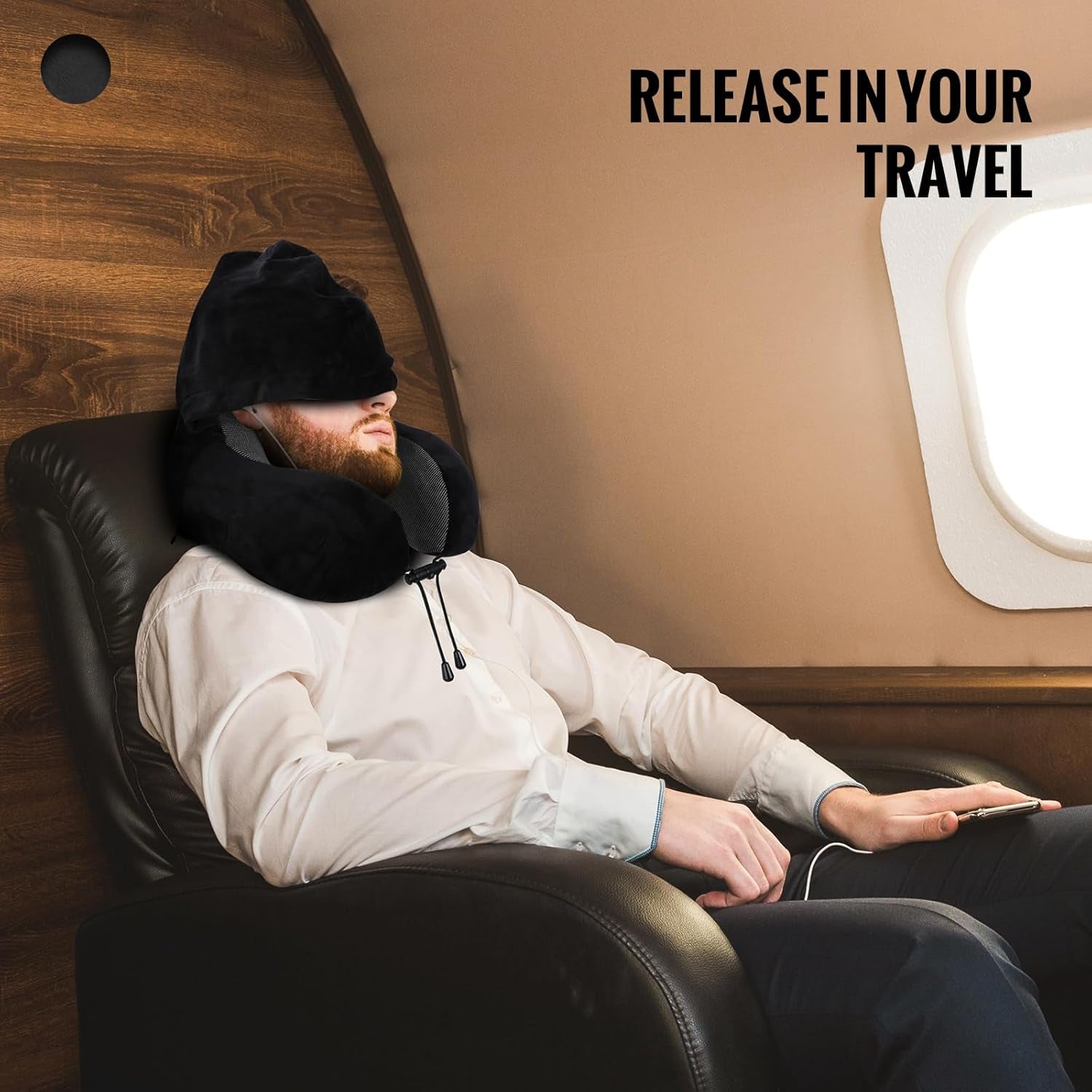 Loft & Aura™ Hooded U-Shaped Travel Pillow