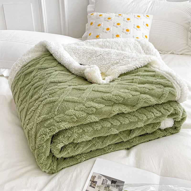 Loft & Aura™ Woolen Lamb Velvet Flannel Blanket