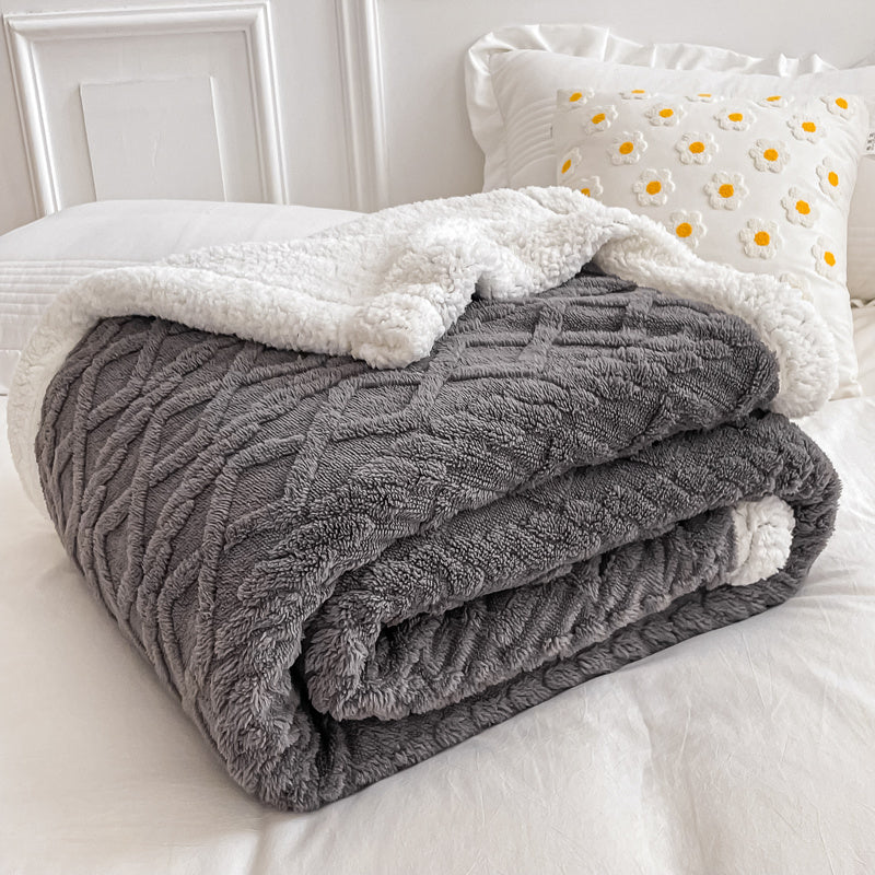 Loft & Aura™ Woolen Lamb Velvet Flannel Blanket